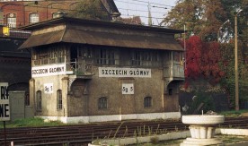 "Nastawnia na stacji Szczecin Główny", 1995. Fot. J. Szeliga. Numer...